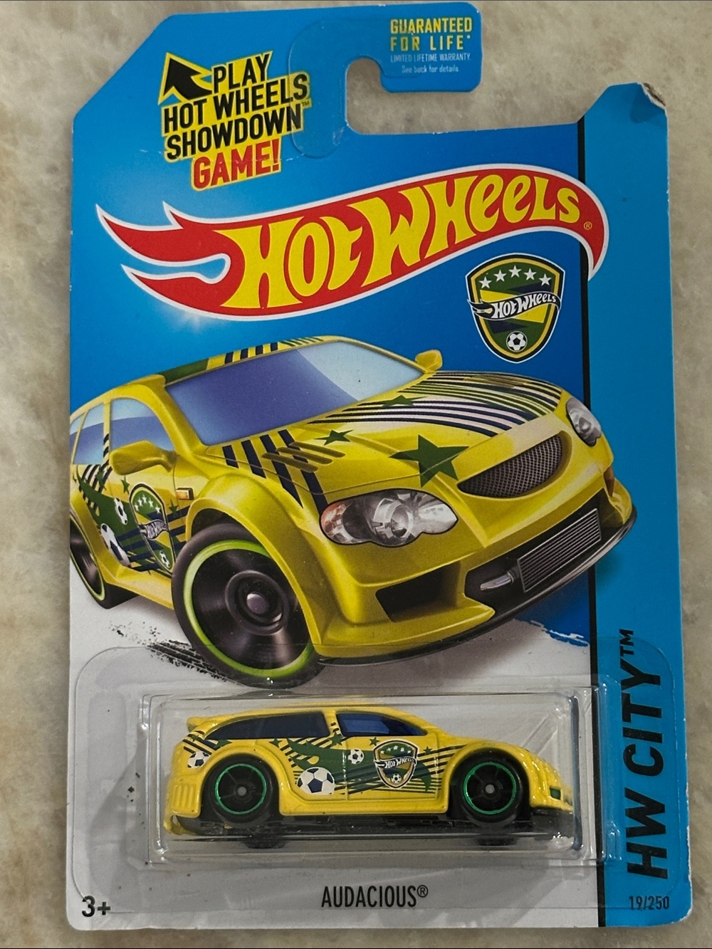 Hot Wheels Audacious Yellow Die-Cast Toy Car